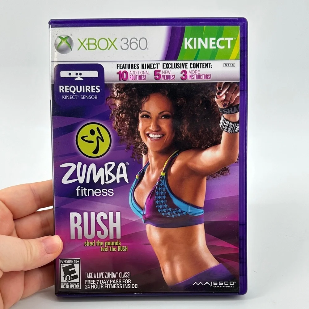 Microsoft Xbox 360 Zumba Fitness Rush Game DanceInstruction High Energy aerobics